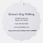 Carte Décorative Personalized Dog Walker at Christmas Business Card (Verso)