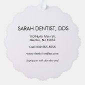 Carte Décorative Personalized Gingerbread Dentist Christmas Card (Verso)