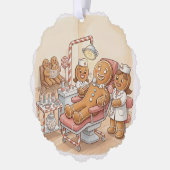 Carte Décorative Personalized Gingerbread Dentist Christmas Card (Gauche)