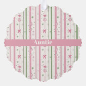 Carte Décorative Personalized Pink Coquette Auntie Holiday (Verso)