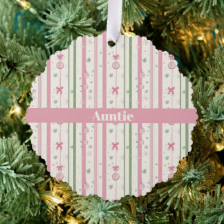 Carte Décorative Personalized Pink Coquette Auntie Holiday