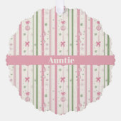 Carte Décorative Personalized Pink Coquette Auntie Holiday (Recto)