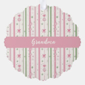 Carte Décorative Personalized Pink Coquette Mom Holiday (Verso)