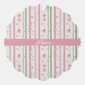Carte Décorative Personalized Pink Coquette Mom Holiday (Verso)