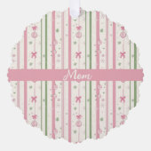 Carte Décorative Personalized Pink Coquette Mom Holiday (Recto)
