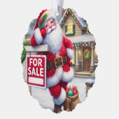 Carte Décorative Personalized Real Estate Agent Santa Business Card (Gauche)