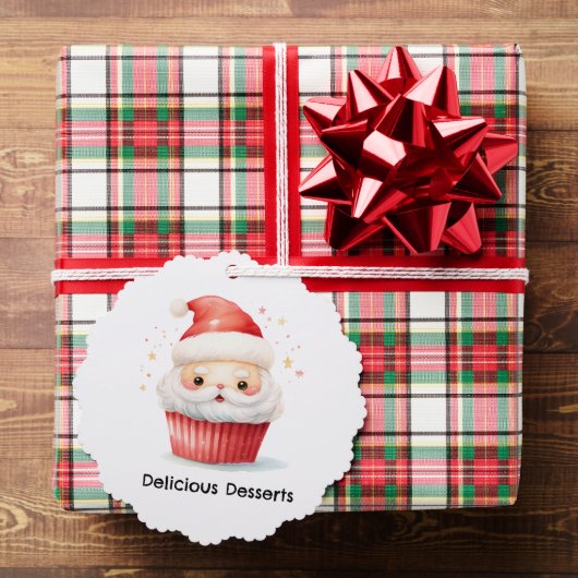 Carte Décorative Personalized Santa Cupcake Christmas Business Card (Insitu (Cadeau))