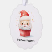 Carte Décorative Personalized Santa Cupcake Christmas Business Card (Gauche)