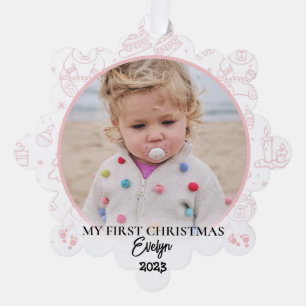 Carte Décorative personnalisation Baby First Noël keepsaké