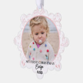 Carte Décorative personnalisation Baby First Noël keepsaké (Gauche)