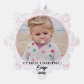 Carte Décorative personnalisation Baby First Noël keepsaké (Verso)