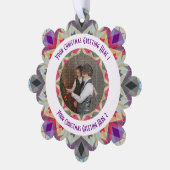 Carte Décorative Personnalisé Christmas Star Modern Grey Photo Grey (Gauche)