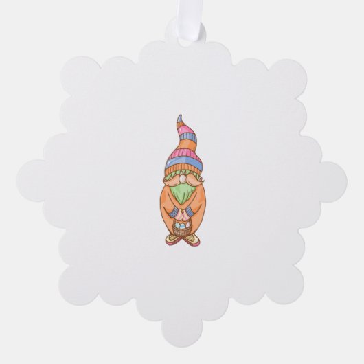 Carte Décorative Petit Gnome de Pâques (Recto)