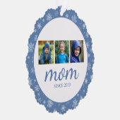 Carte Décorative Photo Collage Mom Christmas Ornament Card (Droite)