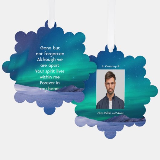 Carte Décorative Photo commémorative aurora Borealis (Recto/Verso)