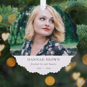 Carte Décorative Photo commémorative   En Mémoire Amoureuse Moderne