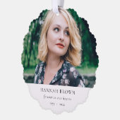 Carte Décorative Photo commémorative | En Mémoire Amoureuse Moderne (Gauche)