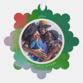 Carte Décorative Photo de cadre peint vert et rouge arable (Recto)