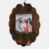 Carte Décorative Photo de cheminée rustique de Noël (Gauche)