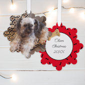 Carte Décorative Photo de chien personnalisée Noël