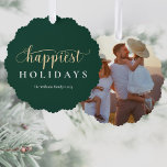 Carte Décorative Photo de famille moderne Boho<br><div class="desc">NOUVEAUTÉ ! La carte de décoration photo familiale est un moyen moderne de faire cadeau d'une carte de vacances qui peut être accroché sur l'arbre! Personnalisez avec votre texte et votre photo personnalisés.</div>