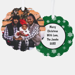 Carte Décorative Photo de famille personnalisée Noël