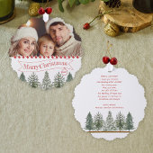 Carte Décorative Photo de famille Retro Botanique Vert Joyeux Noël