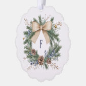 Carte Décorative Photo de monogramme rustique inédite (Gauche)