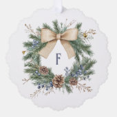 Carte Décorative Photo de monogramme rustique inédite (Recto)