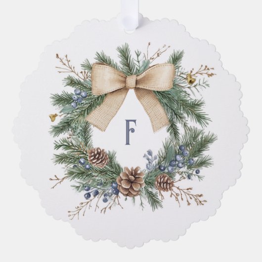 Carte Décorative Photo de monogramme rustique inédite (Recto)