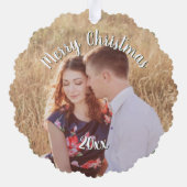 Carte Décorative Photo de Noël et Poinsettia (Verso)