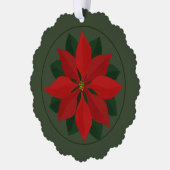 Carte Décorative Photo de Noël et Poinsettia (Gauche)
