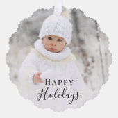 Carte Décorative Photo de Noël Joyeuses fêtes (Recto)