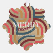 Carte Décorative Photo de Noël Maximale Géométrique (Recto)