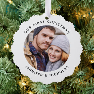 Carte Décorative Photo de notre premier Noël de couple