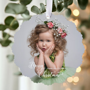 Carte Décorative Photo de script de Noël coutume festive