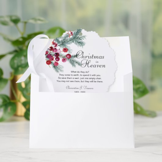 Carte Décorative Photo de souvenir de Noël au Ciel (Enveloppe)