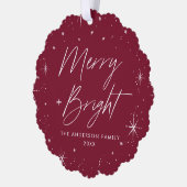 Carte Décorative Photo de vacances moderne Joyeux et Bourgogne (Gauche)