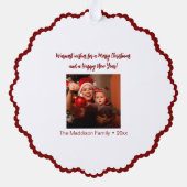 Carte Décorative Photo Holiday Believe pour Noël (Verso)