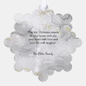 Carte Décorative Photo Magic White Snowflakes and Sparkles (Verso)