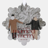 Carte Décorative Photo Marié & Joyeux Newlyweds (Verso)