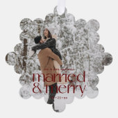 Carte Décorative Photo Marié & Joyeux Newlyweds (Recto)