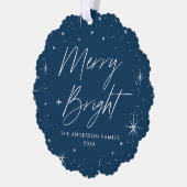 Carte Décorative Photo moderne de Joyeux et brillants de la Marine (Gauche)