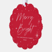 Carte Décorative Photo moderne Joyeux et Rouge clair (Gauche)