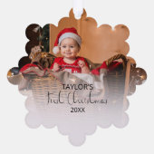 Carte Décorative Photo moderne Mon premier Noël (Verso)