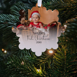 Carte Décorative Photo Moderne Mon Premier Noël