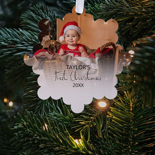 Carte Décorative Photo moderne Mon premier Noël