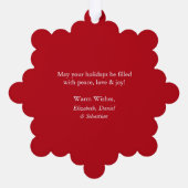 Carte Décorative Photo moderne Red Happy Holidays (Verso)