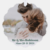 Carte Décorative photo rétro première noël marié gardien (Verso)