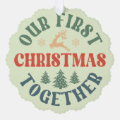 Carte Décorative photo rétro première noël marié gardien (Recto)